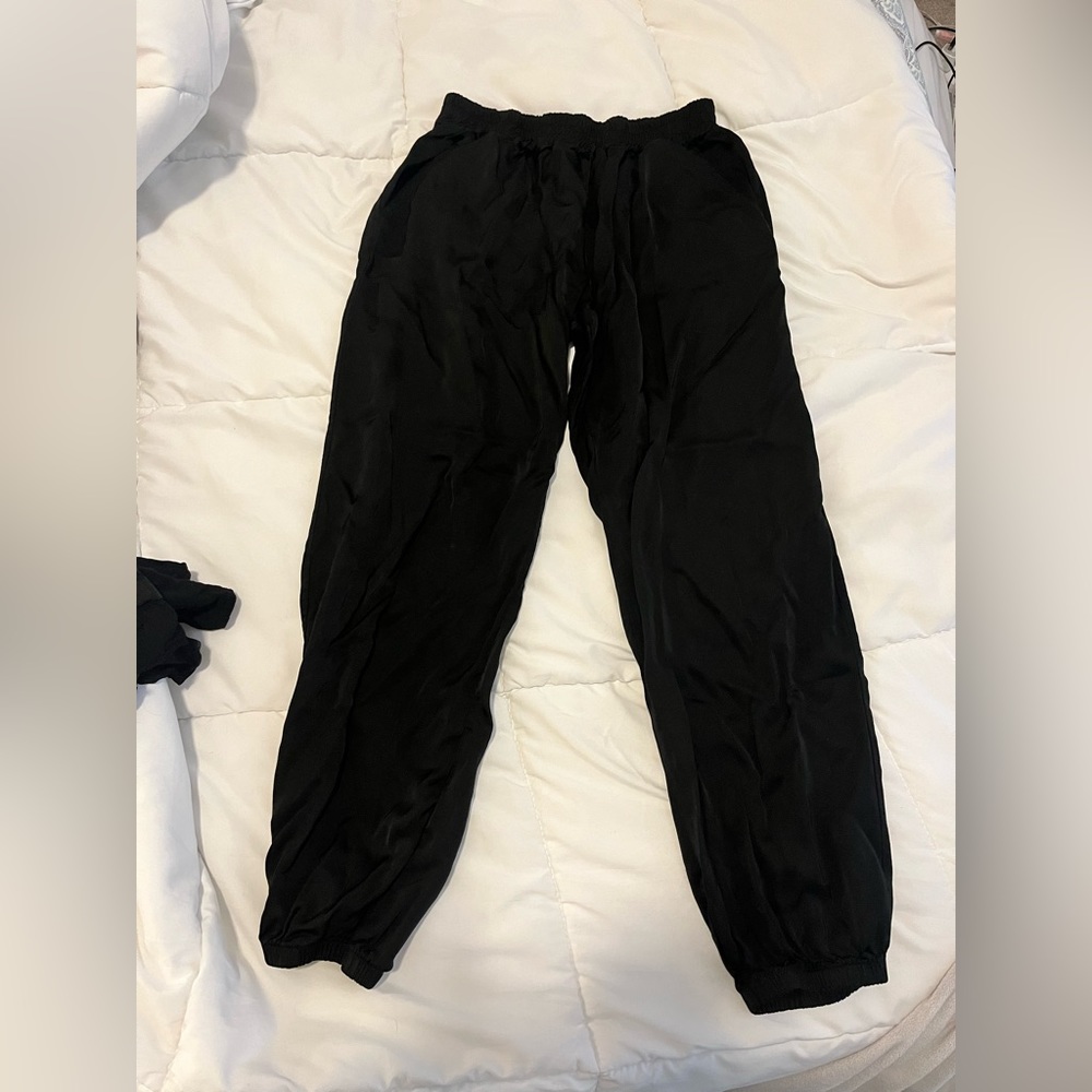 Sofia joggers and half button long sleeve Sofia blouse! Only worn once!